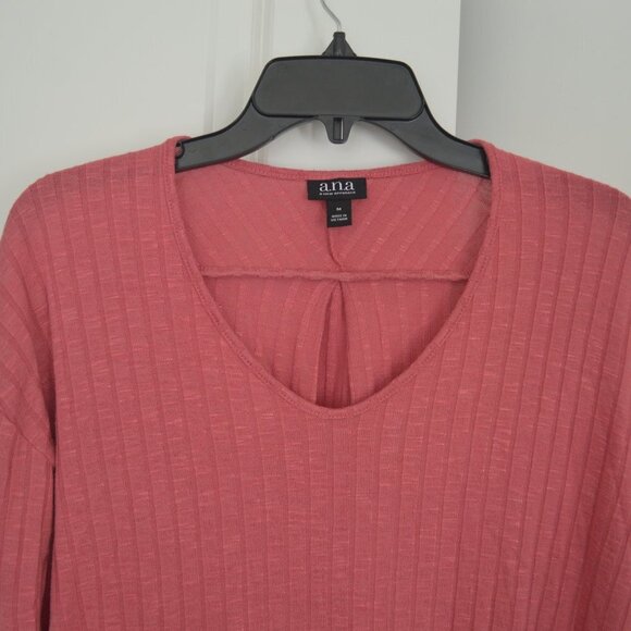 a.n.a. Ribbed Scoop Neck Sweater Pink Size M - Picture 5 of 10